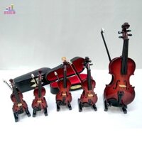 Bộ sưu tập hộp nhạc cụ thu nhỏ mô hình đàn Violin JESJELIU