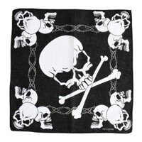 Bộ sưu tập khăn bandana street style họa tiết đầu lâu các loại 54x54cm - BDN24 xương chéo, BDN24 xương chéo