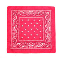 Bộ sưu tập khăn vuông cotton bandana turban XO Vintage BDN01 54x54cm - BDN01.5 Hồng đậm