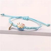 Bộ sưu tập mèo thần tài may mắn bện chỉ nhiều màu dễ thương - CD68 xanh dương