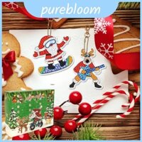 Bộ sưu tập móc khóa Giáng sinh Acrylic sống động với bức tranh tự làm cho các bữa tiệc thủ công