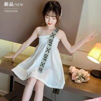 Bộ sưu tập mười ngàn người 04 Váy bé gái Phong cách phương Tây Váy cổ tích Cô gái Hàn Quốc Ống lệch vai Top Váy treo chất lượng cao#P女童吊带裙25.2.27#
