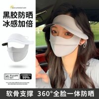 [Bộ sưu tập người 1210] Mặt nạ chống nắng nữ mùa hè Full Face Chống tia cực tím Ice Silk Tấm che nắng Mũ mặt nạ thoáng khí Tích hợp Mặt lái xe Ginny