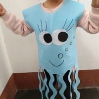 Bộ sưu tập người 1211 Bé trai Trẻ em Trang phục thân thiện với môi trường Cuộc sống biển sứa Tạo kiểu Trang phục biểu diễn Sáng tạo Handmade Thời trang Cha mẹ @20250228