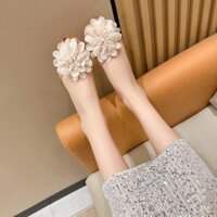 [Bộ sưu tập người 1678] 2024 Phong cách mới Thời trang mùa hè Giày đi biển ngọt ngào thoáng khí Chống thấm nước Chống trượt Giày pha lê bằng nhựa trong suốt Giày thạch hoa / Hạt 253,24