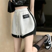 Bộ sưu tập người 1793 Quần short thể thao ống rộng 2024 Fat mm Hot Girl Running Size lớn Slimmer Look dáng rộng eo cao Quần nóng thông thường 25.3.14