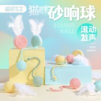 [Bộ sưu tập người 1998] Ông Meow Cát Âm Thanh Bóng Đồ Chơi Cho Mèo Cầu Lông Tự Làm Chán Giảm Dụng Cụ Tiện Dụng Tease Cat Stick Cắn Mèo Con Chống Cắn Răng Hàm Sản Phẩm Tốt