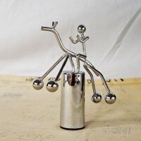 [Bộ sưu tập người 2112] Con lắc từ tính Hỗn loạn Đồ trang trí chuyển động vĩnh viễn Sáng tạo Nhạc cụ chuyển động vĩnh viễn Newton Quả bóng con lắc Bể bơi Va chạm Bóng thủ công gia đình W240331