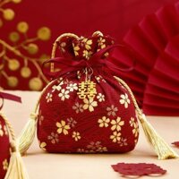 [Bộ sưu tập người 2980] Hộp quà tặng kẹo cưới phong cách mới Trung Quốc Túi kẹo cưới di động sáng tạo Gói trọn tháng Hạt hướng dương Hộp quà tặng kẹo Túi cưới hạnh phúc WH240401