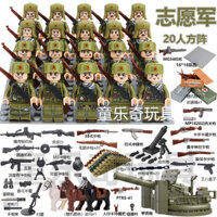 Bộ sưu tập người 3049 Khối xây dựng Lego tương thích Chiến tranh thế giới II Nhân vật nhỏ quân đội tám chiều Quân đội Mỹ Lính nhân vật nhỏ lắp ráp vũ khí Đồ chơi bé trai Y85