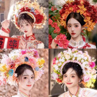 [Bộ sưu tập người 5438] Kẹp tóc Quanzhou Po Băng đô hoa Opera Kẹp tóc Hoa Hai mặt Hanfu Đầu hoa Phong cách dân tộc Băng đô hoa tự chế Vòng hoa