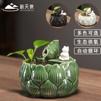 [Bộ sưu tập người 6320] Bể cá Phòng khách nhỏ Hộ gia đình Phòng khách Văn phòng Máy tính để bàn Bể cá Mini Sinh thái Flo tự tuần hoàn