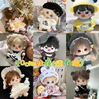 [Bộ sưu tập người 796] Quần áo trẻ em búp bê Cotton 20cm Quần áo búp bê sang trọng Búp bê giá rẻ Trọn bộ có thể mặc Bộ đồ ăn mặc sang trọng