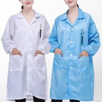 [Bộ sưu tập người 9014] Quần áo tĩnh Quần áo không bụi Áo chống tĩnh điện Màu xanh trắng Quần áo làm việc chống bụi Nam Nữ Quần áo bảo hộ nhà máy điện tử