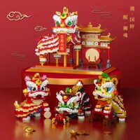 [Bộ sưu tập người 9277] Tương thích với các khối xây dựng Lego Hợp thời trang quốc gia Đánh thức sư tử có độ khó cao Lắp ráp các hạt nhỏ Khối xây dựng Mô hình đồ chơi Quà tặng ~250226J