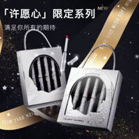 Bộ sưu tập người HLOFF Bộ son môi Nhật ký ống mỏng nhỏ hoàn hảo Chúc ngôi sao và chúc Hộp quà tặng Son môi ống bạc Không dễ dính Cốc Hộp quà tặng người yêu cao cấp #Q250327#