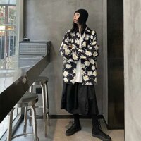 Bộ sưu tập Retro mới của 2535 [Áo sơ mi dài tay dành cho người 2020 mùa xuân Áo Sơ Mi Hoa cúc áo sơ mi rộng rãi dành cho phụ nữ và nam giới thích hợp áo khoác thiết kế] Phong cách Hồng Kông