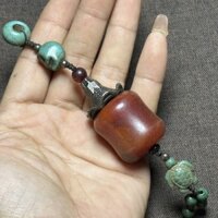 Bộ sưu tập triều đại Hán Ngọc bích cổ Đồ vật cũ Phụ kiện thủy tinh Chuông eo Mặt dây chuyền đóng gói Bột giấy Hàng cũ Mặt dây chuyền Đạo cụ 3.25.12