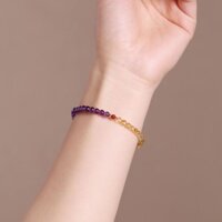 Bộ sưu tập vòng tay thạch anh tím tím tự nhiên nguyên bản cin