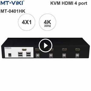 Bộ Switch HDMI 4x1 - Bộ chuyển mạch HDMI và USB 4 ra 1 30Hz MT-VIKI MT-0401HK