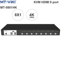 Bộ switch HDMI 8 in 1 KVM HUB USB Hỗ trợ 4K-4096*2160P@30Hz MT-VIKI MT-0801HK