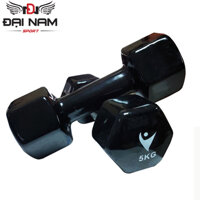 Bộ Tạ Tay 5kg Bọc Cao Su Trơn Lõi Thép Cao Cấp Chính Hãng Đại Nam Sport Tổng 10kg-Giao Màu Ngẫu Nhiên