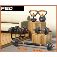 Bộ Tạ Tay (6 in 1) Composite FEIERDUN-130230 Kết hợp tạ đẩy (30 kg) Đa Năng