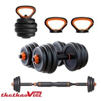 Bộ tạ tay đa năng 4 in 1 loại 30kg, dụng cụ tập gym tại nhà