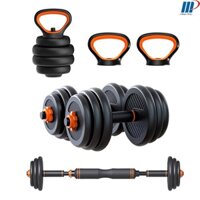 Bộ tạ tay đa năng 4 in 1 loại 40kg kết hợp đòn gánh tạ tháo lắp điều chỉnh thế hệ mới 💥Dụng cụ tập thể hình đa năng