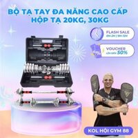 Bộ Tạ Tay Đa Năng Cao Cấp - Hộp Tạ 20kg, 30kg, Lý Tưởng Cho Tập Gym Tại Nhà