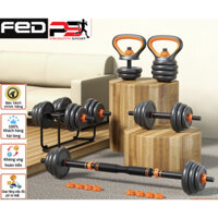 Bộ tạ tay đa năng FED 10-20-30-40kg-điều chỉnh 6 in1 kết hợp tháo lắp cho Nam,Nữ tập tại nhà