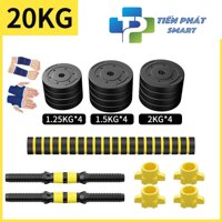 BỘ Tạ Tay  Đòn Tạ Đẩy kết hợp 2 in 1 20kg,30kg,40kg bộ sản phẩm mẫu mới nhấtKHÁCH CHỌN CÂN NẶNG - 20KG