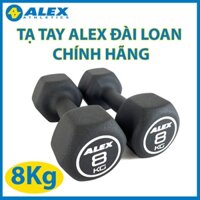 Bộ Tạ Tay Lục Giác Tại Nhà 8Kg ALEX Cao Cấp, Lõi Gang Đặc Bọc Cao Su, Tập Gym Yoga, Chống Trơn Trượt (Tổng 16Kg)