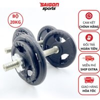 Bộ tạ tay tháo lắp đa năng 20kg tạ tay nam nữ tập gym thon tay, tập cơ bắp - SAIGON SPORT