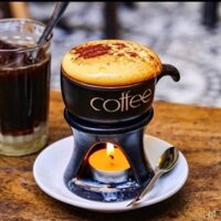 Bộ tách bếp đun hâm nóng cafe - Xanh,Táchchân đunđĩa