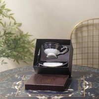 Bộ tách cà phê gốm sứ , Bộ cốc sứ xương cặp đôi Xanh đậm phong cách Châu Âu, Bộ ấm trà chiều