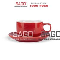 Bộ Tách sứ Stack Espesso Procelain Red Cup 150ml | Gốm Sứ Bát Tràng Cao Cấp