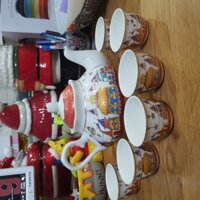 Bộ Tách Trà  Nhập Khẩu Hy Lạp - 1 Bình Trà 6 cái ly