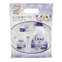 Bộ tắm + sữa rửa mặt set 2 Dove Nhật 380+145ml 6/1