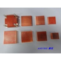 Bộ tản nhiệt bằng đồng bào Kích cỡ khác nhau Bộ tản nhiệt Chip đồng nguyên chất Bộ tản nhiệt linh kiện điện tử