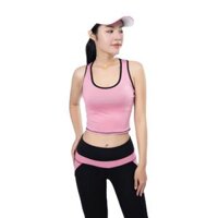 Bộ Tập Thể Thao Nữ Quần Lửng Phối Áo Lưới Croptop Dl501 Màu Cam – Ansa Sport