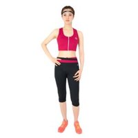 Bộ Tập Thể Thao Nữ Quần Lửng Áo Croptop Khóa Kéo Dl1403 Màu Đỏ – Ansa Sport