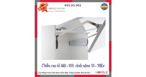 Bộ tay nâng 2 cánh tủ Hafele cao 840-910  493.05.901