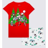 Bộ tay và quần thun ngắn Place cho bé gái - Chất cotton mỏng mát, thấm hút mồ hôi