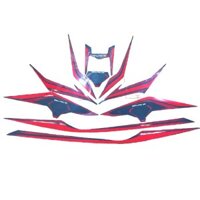 Bộ tem 3 lớp dán xe Airblade đời 2015-2016 Việt Nam - màu đỏ đen - G809 (8172)