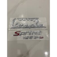 Bộ tem chữ nổi dán xe máy Vespa 125 3vie zin thái bao đẹp keo siu dính, màu siu bền