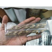 Bộ tem chữ nổi Honda Beat màu vàng nhập thái