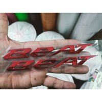 Bộ tem chữ nổi Honda Beat màu đỏ hàng nhập thái