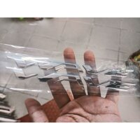 Bộ tem chữ nổi Wave 2024 màu crôm bóng nhập thái