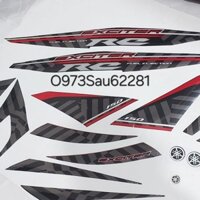 Bộ tem dán xe EXCITER 150 đỏ RC sọc đen